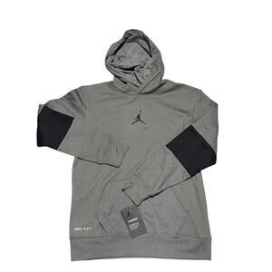 Air Jordan Dry-Fit Youth Core Performance Thermal Hoodie - Grey L NEW MSRP $50